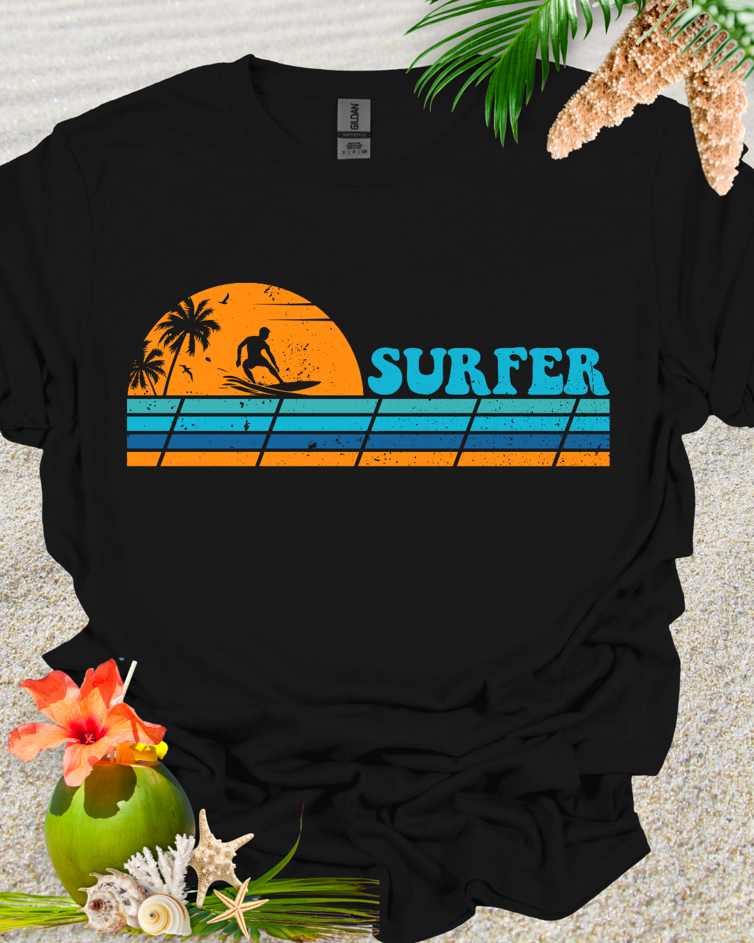 Surfer Retro Sunset Vintage