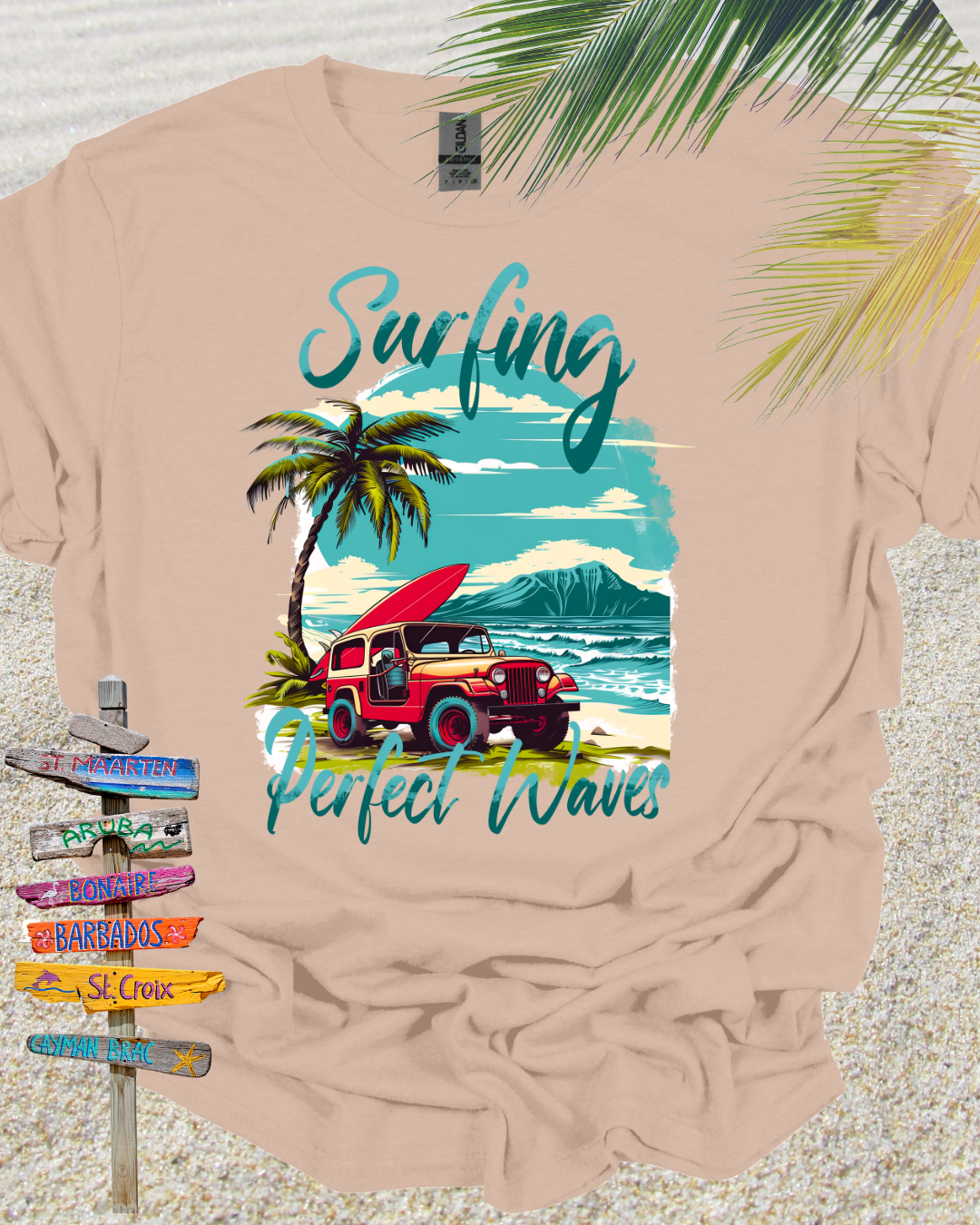 Beach Classic Car Jeep Surfing