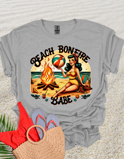 Beach Bonfire Babe Retro PinUp