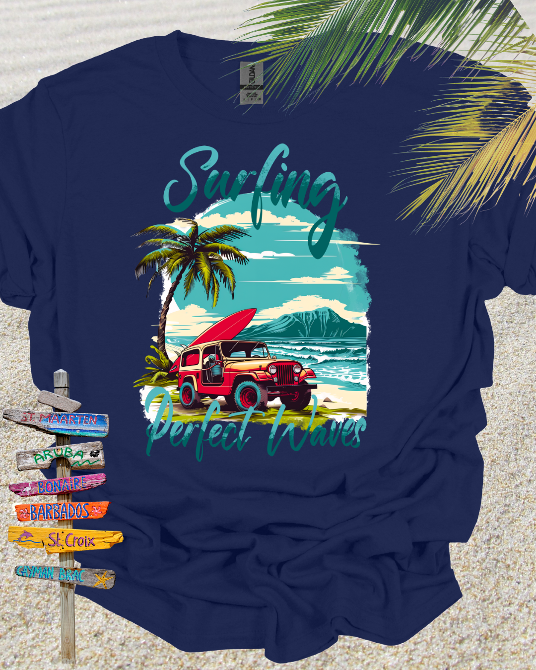 Beach Classic Car Jeep Surfing