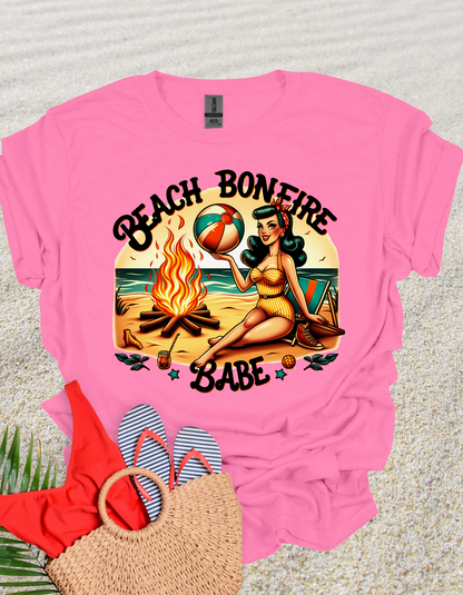 Beach Bonfire Babe Retro PinUp