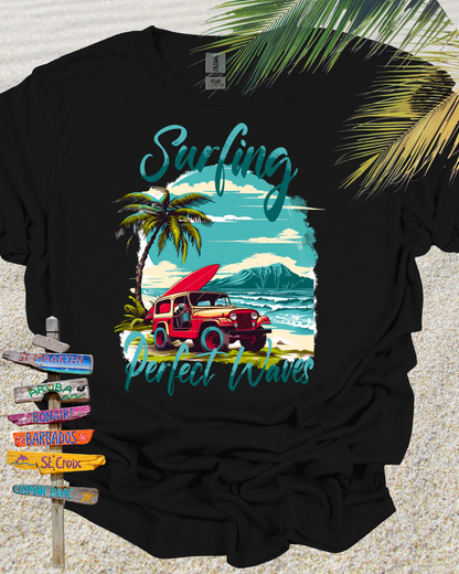 Beach Classic Car Jeep Surfing