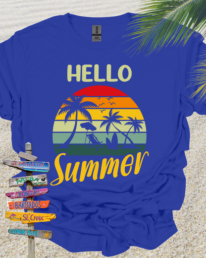 Hello Summer Retro Beach