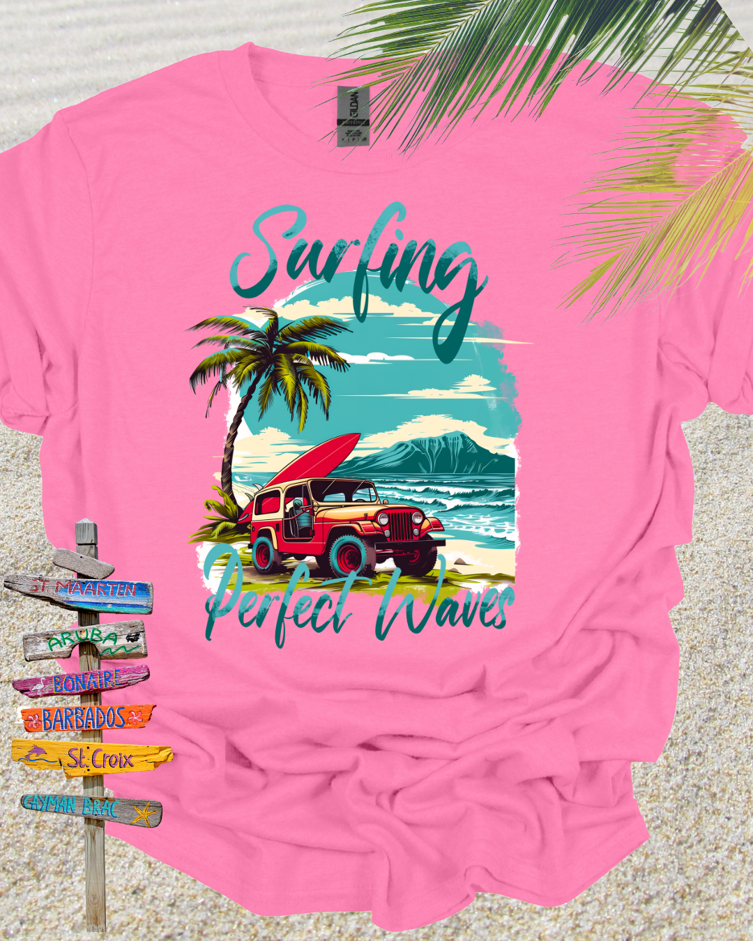 Beach Classic Car Jeep Surfing